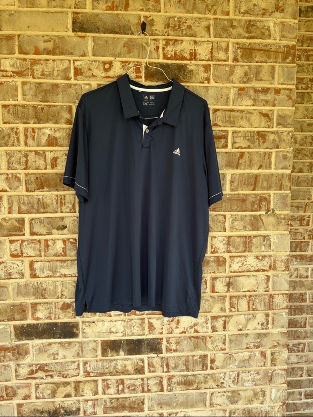 Adidas Navy Dri-wicking PoloShirt